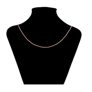 Smalka ķēdīte, vītu pinums, rozā zelta pārklājums, garums 65 cm